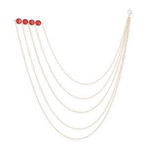 Unique Bargains Alloy Rhinestones Round Tassel Durable Fashionable Crystal Brooch - 1 of 4