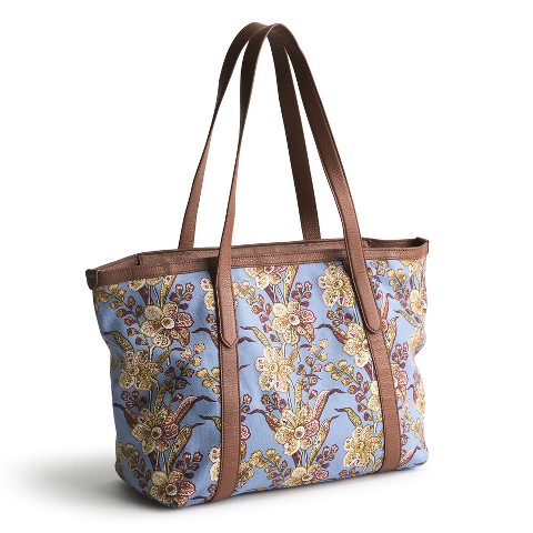 Vera Bradley Women's Oxford Canvas Hathaway Tote Bag Begonia Fields