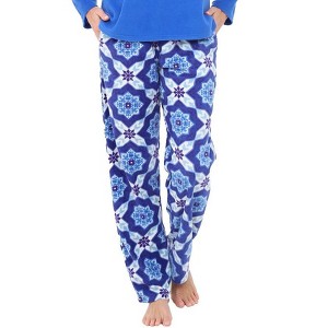 ADR Women's Soft Warm Fleece Pajama Pants, Long Lounge Bottoms - 1 of 2