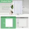 Long Fabric Shower Curtain Waffle Weave 84 Inches White Heavy Duty 256GSM Bathroom Hotel Luxury Bath Curtain Set - 3 of 4