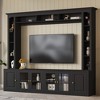 Wall Unit Entertainment Center with Bookshelves for TVs Up to 80", Large TV Stand TV Console Media Console with Cabinets - ModernLuxe - 2 of 4