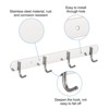 Unique Bargains Stainless Steel Wall Mounted Durable Waterproof Coat Hook Rack 1 Pc - 4 of 4