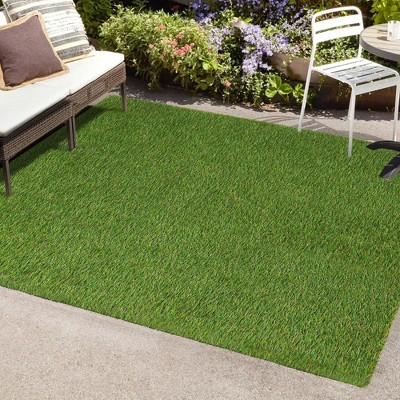 Green Artificial Grass Indoor/Outdoor Pet Training Area Rug