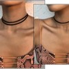 Attop Women's Black Lace Velvet Choker Gothic Choker - 2 of 4