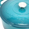 MegaChef 6.35 Quart Round Enameled Cast Iron Dutch Oven with Self Basting Lid - 3 of 4