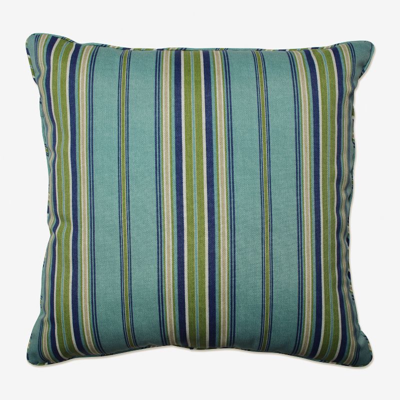 Outdoor/Indoor Oversized Throw Pillow Terrace Breeze Blue - Pillow Perfect, 1 of 6