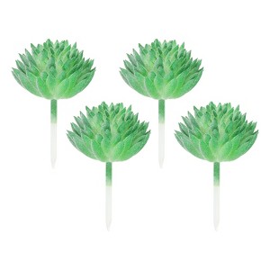 Unique Bargains Mini Unpotted Realistic Textured Garden Decoration Artificial Succulent Plants 4 Pcs - 1 of 4