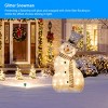 Syemin Decorative Holiday Scene Props Christmas Snowman Decoration Snowman Indoor Outdoor Garden Decoration Scarf Christmas, White, 15.2"*15.2"*32.3" - 2 of 4