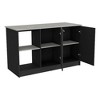 NicBex Kitchen Island Cart Morden Kitchen Carts with Storage, 2 Cabinet Door, 2 Storage Shelves for Kitchen, White - 4 of 4