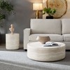 Lyngins Modern Fiberglass Coffee Table, Faux MARS Pattern Coffee Table, Round Tea table for Living Room, Stylish Center Table, No Need Assembly - 2 of 4