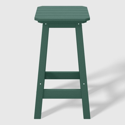Westintrends Malibu 24" All Weather Hdpe Outdoor Patio Square Backless ...
