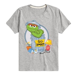 Boys' - Sesame Street - Oscar Go Away Short Sleeve Graphic T-Shirt - 1 of 4