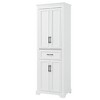 YOOCOZZ  70.8 Inch Freestanding  Bathroom Storage Cabinet, 4 Doors & 1 Drawer, Adjustable Shelves, Damping Hinge Doors, Durable Painted Finish - 4 of 4