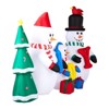 Karl Home 8FT Lighted Snowman Family with JOY and Xmas Tree Christmas Inflatable Decoration - 4 of 4