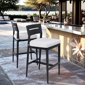 PAGED Patio Dining Chairs Aluminum Outdoor Dining Chairs with Cushions, Tapered Feet for Garden, Patio, Lawn - 1 of 4