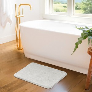 Plush Absorbent Bath Mat Rug with Anti-Skid Rubber Backing - Becky Cameron - 1 of 4