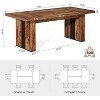 Tribesigns 70.86-Inch Dining Table for 6-8 People, Heavy Duty Wooden Kitchen Table Commercial Restaurant Furniture for Home Dining Room Cafe - 3 of 4