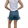 Women's Lace Up Denim Shorts - MIOU MUSE - 3 of 4