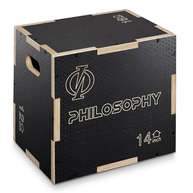 Philosophy Gym 3 in 1 Non-Slip Wood Plyo Box- Jump Plyometric Box for Training and Conditioning, 1 of 7
