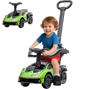 Aosom 2-IN-1 Ride On Push Car, Essenza SCV12 Licensed Toddler Sliding Car, Walker Push-Along with Horn Engine Sound and Steering Wheel, Manual - 1 of 4