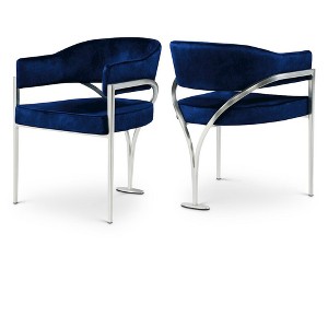 Meridian Furniture,Madelyn Velvet Dining Chair, Set of 2 - 1 of 4