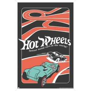 Trends International Mattel Hot Wheels - Red Minimalist Framed Wall Poster Prints - 1 of 4