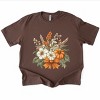 Simply Sage Market Coquette Orange Bow Fall Floral Heavyweight Tee - 2 of 4