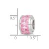 Black Bow Jewelry Sterling Silver and Baguette Pink Cubic Zirconia Bead Charm, 12mm - 4 of 4