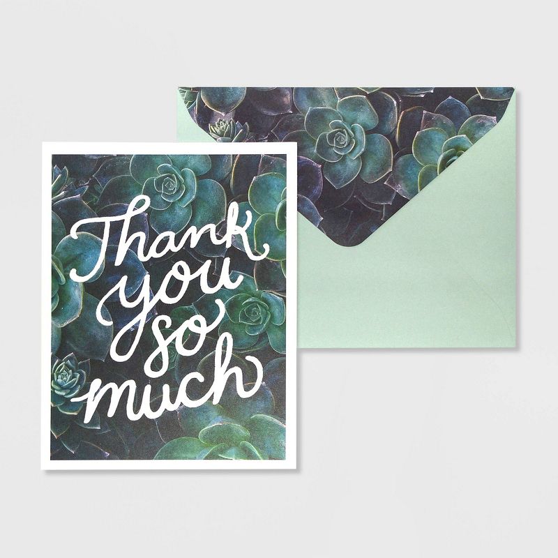 Green Inspired 24ct Succulent Garden Thank You Cards, 2 of 4