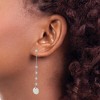 Chisel Stainless Steel Polished with Cubic Zirconia Dangle Earrings - 3 of 4