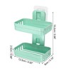 Unique Bargains Plastic Soap Dish Keep Soap Dry Soap Cleaning Storage Drill Free Soap Holder for Home Bathroom Kitchen 1 Pc - 4 of 4