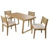 NicBex Rustic Outdoor Dining Set 1 Acacia Table&4 Upholstered Chair,Set of 5,Patio Conversation Furniture Set for Balcony,Garden&Backyard - 4 of 4