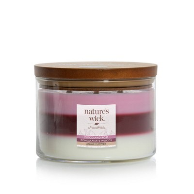 Lidded Glass Jar Crackling Wooden Wick Woodland Rose Trio Candle - Nature's Wick