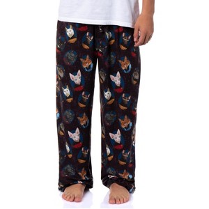 Star Trek The Next Generation TNG Men's Cat Sleep Tossed Print Pajama Pants - 1 of 4