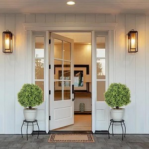 NicBex Artificial Tree 2pcs Faux Decorative Plants 0.75FT Artificial Green Grass Potted Home Decor for Living Room, Foyer - 1 of 4