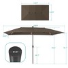 Sonkuki 10 x 6.5Ft Solar-powered Double-Sided Patio Umbrella with Large Canopy Outdoor Table Umbrella for Garden, deck and pool - 3 of 4