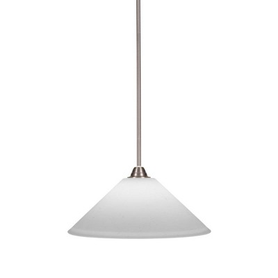 Toltec Lighting Paramount 1 - Light Pendant in  Brushed Nickel with 16" White Muslin Shade