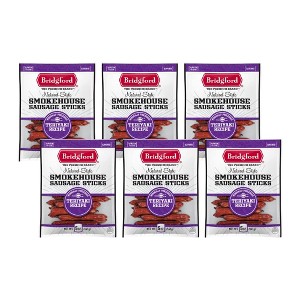 Bridgford Smokehouse Sausage Sticks Teriyaki 5 oz - Gluten free High Protein Smoked Sausage Sticks for a variety of dietary preferences - 1 of 4