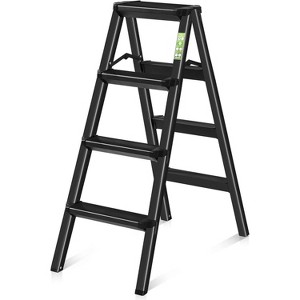 Aluminum Step Ladder Folding Ladders for Home Office with Anti-Slip Wide Pedal Lightweight Multipurpose Workbench - 1 of 4