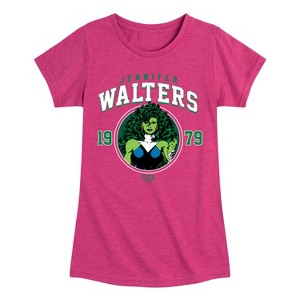 Girls' - Marvel - She-Hulk Walters Fitted Short Sleeve Graphic T-Shirt - 1 of 4