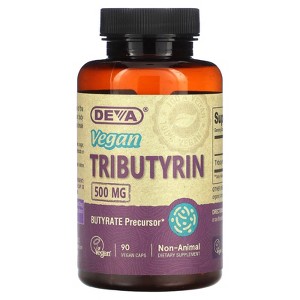 Deva Vegan Tributyrin, 500 mg , 90 Vegan Caps - 1 of 2