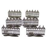 Department 56 Villages Spooky Wrought Iron Fence  -  Six Pieces Of Fence 2.0 Inches -  Halloween Set Of 6  -  52982  -  Steel  -  Black