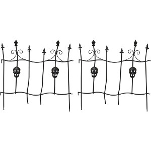 Sunstar 26-inch Iron Skull Fence - Set of 2 - 1 of 1