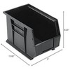 Quantum Storage Systems Bin, Stacking Or Hanging, 8-1/4"W X 13-5/8"D X 6"H - 2 of 2
