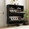 Munora Large Shoe Cabinet with 2 Flip Drawers - Extra Wide Entryway Storage for 20 Pairs of Shoes, Freestanding Slim Shoe Organizer with Open Shelf - 2 of 4