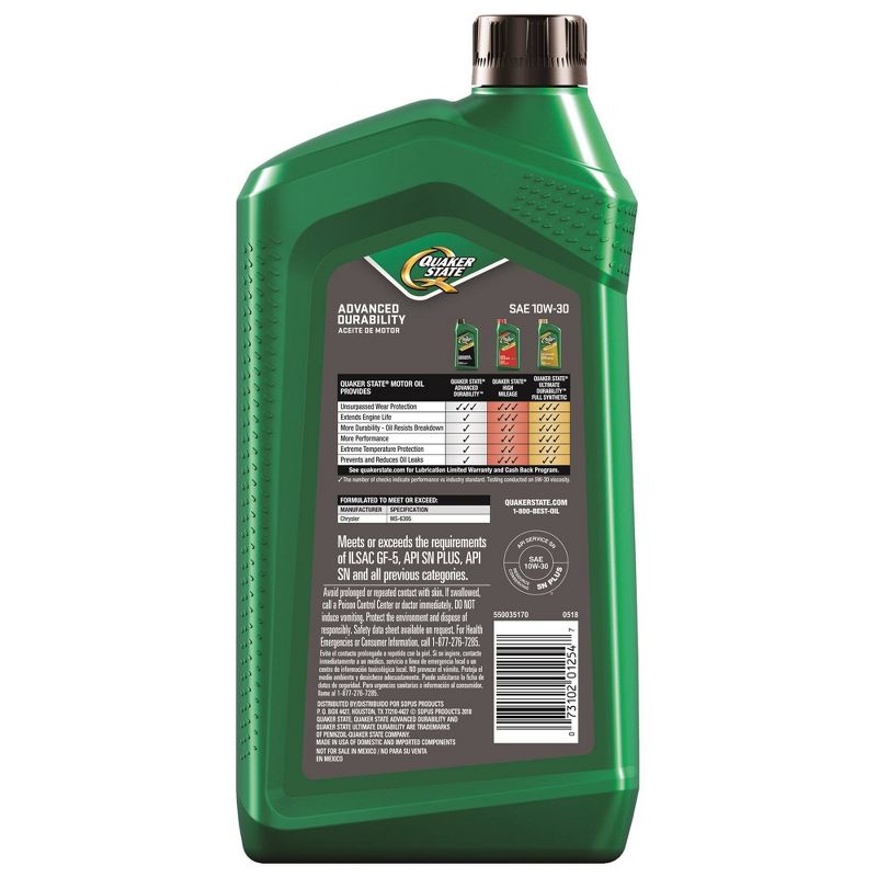 Quaker State 10W30 Engine Oil, 3 of 4