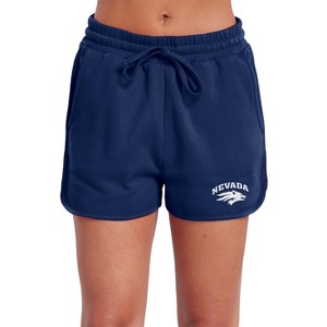 Women's University of Nevada Reno Primary Logo Team Color Casual Drawstring Cotton Sweat Shorts With Pockets - 1 of 4