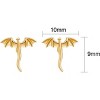 Small Cute Dragon Stud Earrings for Women, Silver & Gold Color Animal Jewelry Gift - 2 of 4
