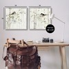 Stupell Industries Perched Birds Country Botanicals 2pc Framed Giclee Art Set, Gray, 24" x 24" - 3 of 4