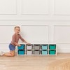 ECR4Kids Streamline 10 Cubby Tray Cabinet with 10 Scoop Front Storage Bins, 2x5, White Wash - 4 of 4
